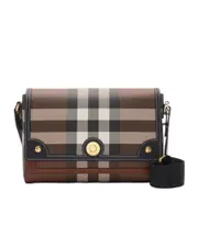 Burberry Checkered Crossbody Bag One size Dark birch brown