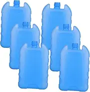 6Pcs Reusable Ice Packs for Coolers and Freezers Portable Ice Block Container for Insulation and Preservation for Lunch Boxes and Outdoor Activities