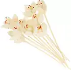 SEWACC 10Pcs Flower Reed Diffuser Sticks Wood Flower Diffusers Replacement Ra...