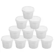 10 Sets Travel Coffee Mug Takeaway Packaging Bowl Lidded Porridge Cups