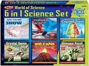 6 in 1 Science Set Make Your Own Volcano Tornado Crystal Gems Dinosaur Fossil Snow Toy Kit
