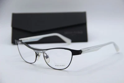 NEW ALAIN MIKLI AL 1220 M0B6 BLACK GUNMETAL AUTHENTIC FRAMES EYEGLASSES 55-17