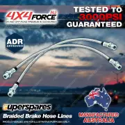 2 Rear Braided LH + RH Brake Hoses Lines for Mitsubishi Triton ML MN 06-On