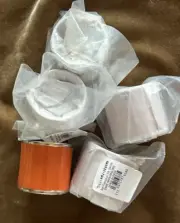 Williams-Sonoma ~ 5 Enamel Orange Napkin Rings ~ New in Original Wrap w/ Tags