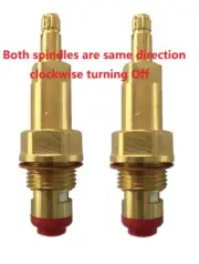 1 Pair Fix leaking Irwell Wall tap spindle 12 teeth. brass 1/4 turn.