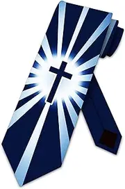 Christian Ties Men's Religious Neckties Faith Cross Necktie by Three Rooker