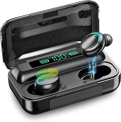 NEW BTH-F9-5 Wireless Bluetooth Earphones w/ LED Charging Case Touch Control