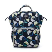 Baby Diaper Backpack Large Capacity Baby Bags for Fashion Mommy Maternity Nappy Bag,Blue Flower