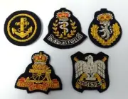 Genuine British Made Assorted Regiments Gold & Silver Wire Braid Badges ASPS303