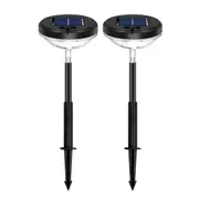 CLORA 2PCS Solar Lawn Light Outdoor Garden Decor Pathway Landscape Yard Patio Lamp