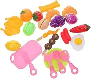 23Pcs Kitchen Set Pretend Play Food Fruits Vegetables Play Kitchen Accessories for Learning Fun for Imaginative Playtime
