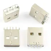 20Pcs USB 2.0 Type A AM Male 4 Pin Panel Mount Socket Connector