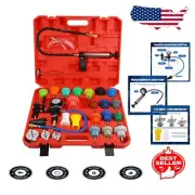 Portable 28-Piece Radiator Tester Set with Carry Case - Leak & Gasket Detection