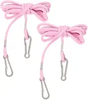 [Abaodam] 2Pcs Pink Elastic Mitten Clips for Glove Holder String Secure Ski Mitt Lanyards Versatile Attachment for Gloves Easy Clip Design