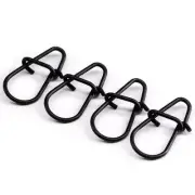 Durable Fast lock Barrel Swivel Oval Split Rings Connector Fishing Hanging Snap
