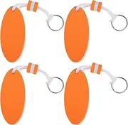 BESPORTBLE Foam Floating Keychain- Oval Foam Float Key Chain, Float Foam Keychain for Boating, Fishing Outdoor Sports 4Pcs (Black)
