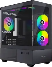 Phantom-Bk Phantom Micro-Atx Dual-Chamber Gaming PC Case W/ 5X 120Mm ARGB Fans,