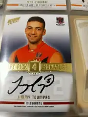 2013 AFL Select Draft Pick Signature Jimmy Toumpas Melbourne 186 of 280 DPS4