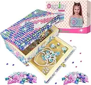 DECOJOY DIY Jewelry Box for Girls 8-12 Yrs Old, Ages 6 7 8 9 10 Year Old Girl Birthday Gift Idea, Christmas Crafts for Girls 8-10, Diamond Arts Gem Boxes Kit and Crafts for Kids, Teens