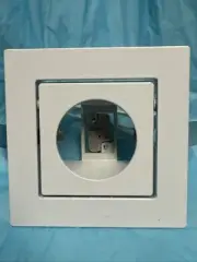 Lux Lighting Spotlight Halogen Base 4" Square White Adjustable -Retrofit-