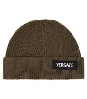 [Versace Kids] Versace Kids Logo wool beanie M green