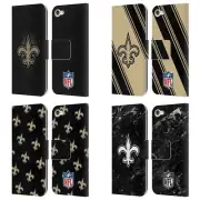 NFL NEW ORLEANS SAINTS ARTWORK LEATHER BOOK CASE FOR APPLE iPOD TOUCH MP3