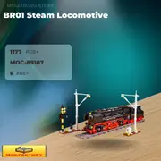 MOC Factory 89107 BR01 Steam Locomotive with 1177 Pieces