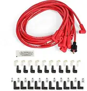 Universal Spark Plug Wire Set 8.5mm Spark Plug Wires with Red HEI 90 Degree Boot Replace Accel 4041