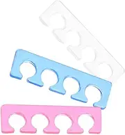 FRCOLOR Portable Nail Art Accessory 3 Pack Silicone Toe Separators for Precision Manicure