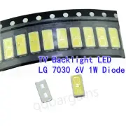 TV Backlight LG LED Diode SMD 7030 6V 1W Cool White Sharp Vizio RCA Etc 10PCS