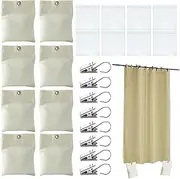 Yhsioaklo Curtàin Weights Drapery Weights | 8pcs Gazebo Weights with Fixed Clips | Outdoor Curtàin Sandbag | Holder Clip, Tough Sandbag for Garden Flag, Tablecloth