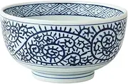 Saikai Pottery 31145 Indigo Bowl, Octopus Arabesque Crest Microwave, Dishwasher Safe, Made in Japan