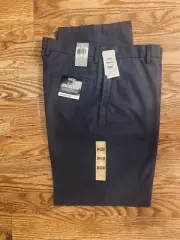 Dockers Original Signature Khaki Classic Fit Pants No Wrinkles Dark Grey 34 X 32