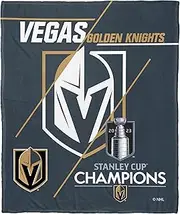 Northwest NHL Vegas Golden Knights 2023 NHL Stanley Cup Champions Silk Touch Throw Blanket, 50" x 60", Trick Play