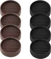 8 PCS Round Furniture Pads Rubber Floor Protectors for Furniture Coasters, Non Skid Furniture Cups, Anti-Slip Gripper Stop Bed from Sliding (8)