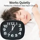 Alarm Analog Clock Compact Wide Application Small Bedside Analog Alarm Clock