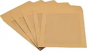 uxcell Full Face Window Envelopes 10 Pack A5 Clear Single Sided for Mailing Statement Photos Catalogs, Brown