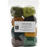 Wistyria Editions Wool Roving 15" .25oz 8/Pkg-Woodsy WR-W895R
