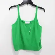 Old Navy Womens Green Cami Tank Top Cotton Knit Stretch Scoop Neck Sleeveless L