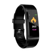 ID115 Plus Blood Pressure Heart Rate Monitor Fitness Tracker bluetooth Sport Smart Wristband BLACK COLOR