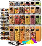 42 Pack Airtight Food Storage Containers with Lids - BPA Free Clear Pantry Organizers