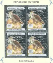 Birds Raptor - Silver & Gold (2003) - Perforated - Minisheet silver