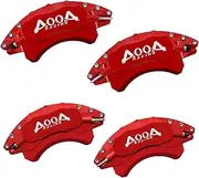 AOOA Caliper Covers Red Brake and White Characters Covers Fits 2015-2023 Mustang Eco Boost (set of 4)
