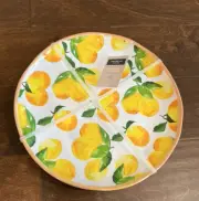 Rachel Ashwell Lemon Print Melamine Dinner plates Set Of 4 New