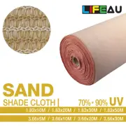 LiFEAU 50% 70% 90% SAND UV Shade Cloth Shadecloth Sail Garden Mesh Roll Outdoor