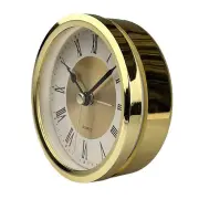 Quartz Clock Insert 89mm with Gold Silver Arabic Numerals for Crafting