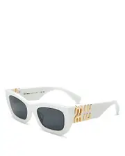 Miu Miu Mu Rectangle Sunglasses, 53mm