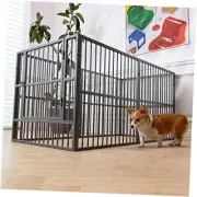 Dog Playpen 31.5" Height Puppy Pen, Heavy Duty Dog Fence with Door, Safe and