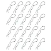 M2.5 x 50 mm Cotter Pin Assortment Kit, 20 Pcs Heavy Duty R Clips, Silver Tone