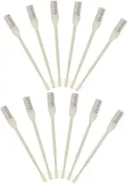 Beavorty 12pcs Dual-end Manual Nasal Hair Cutter for Men Women Portable Nose Hair Removal Tool Elegant Beige Design for Comfortable Grooming Clean Nostrils